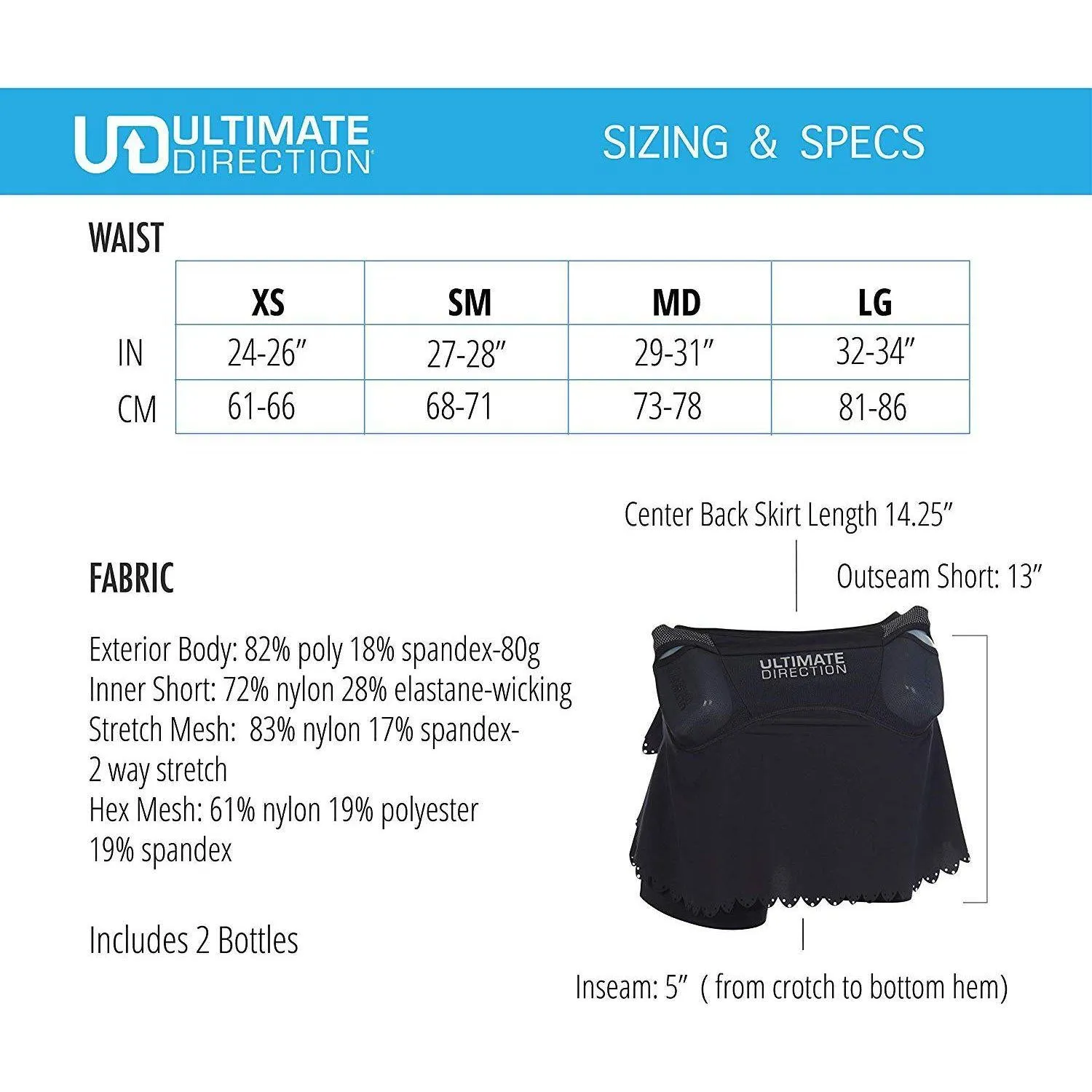 Ultimate Direction Womens Hydro Skirt Running Skort