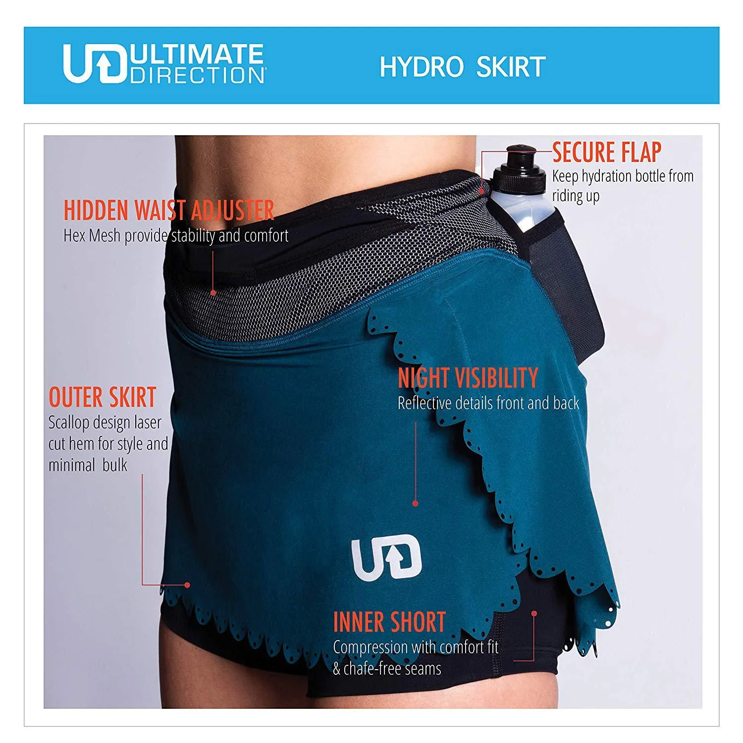 Ultimate Direction Womens Hydro Skirt Running Skort