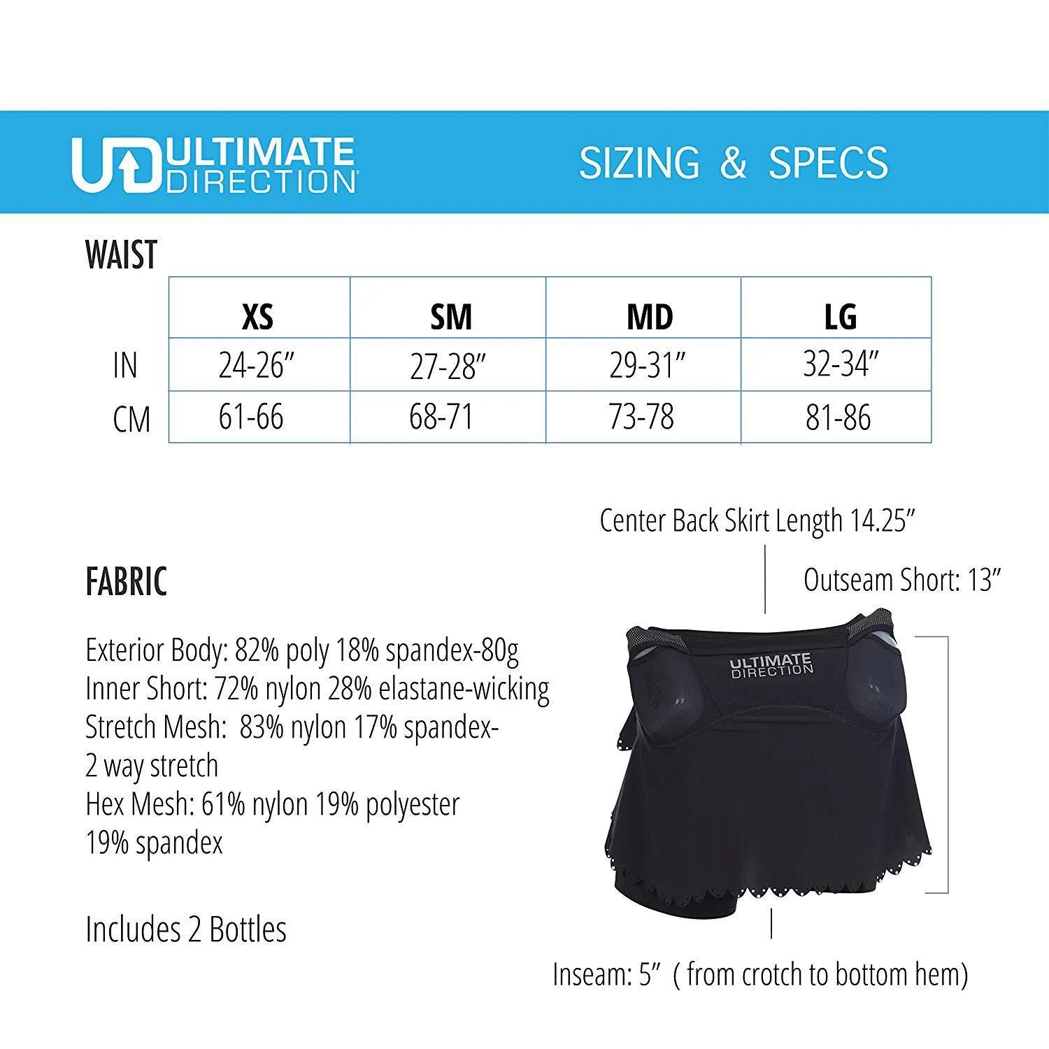 Ultimate Direction Womens Hydro Skirt Running Skort