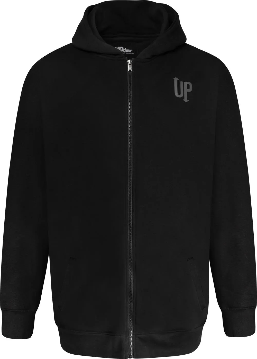 Uptheir Acklam Branded Zip Through Hoody - Black