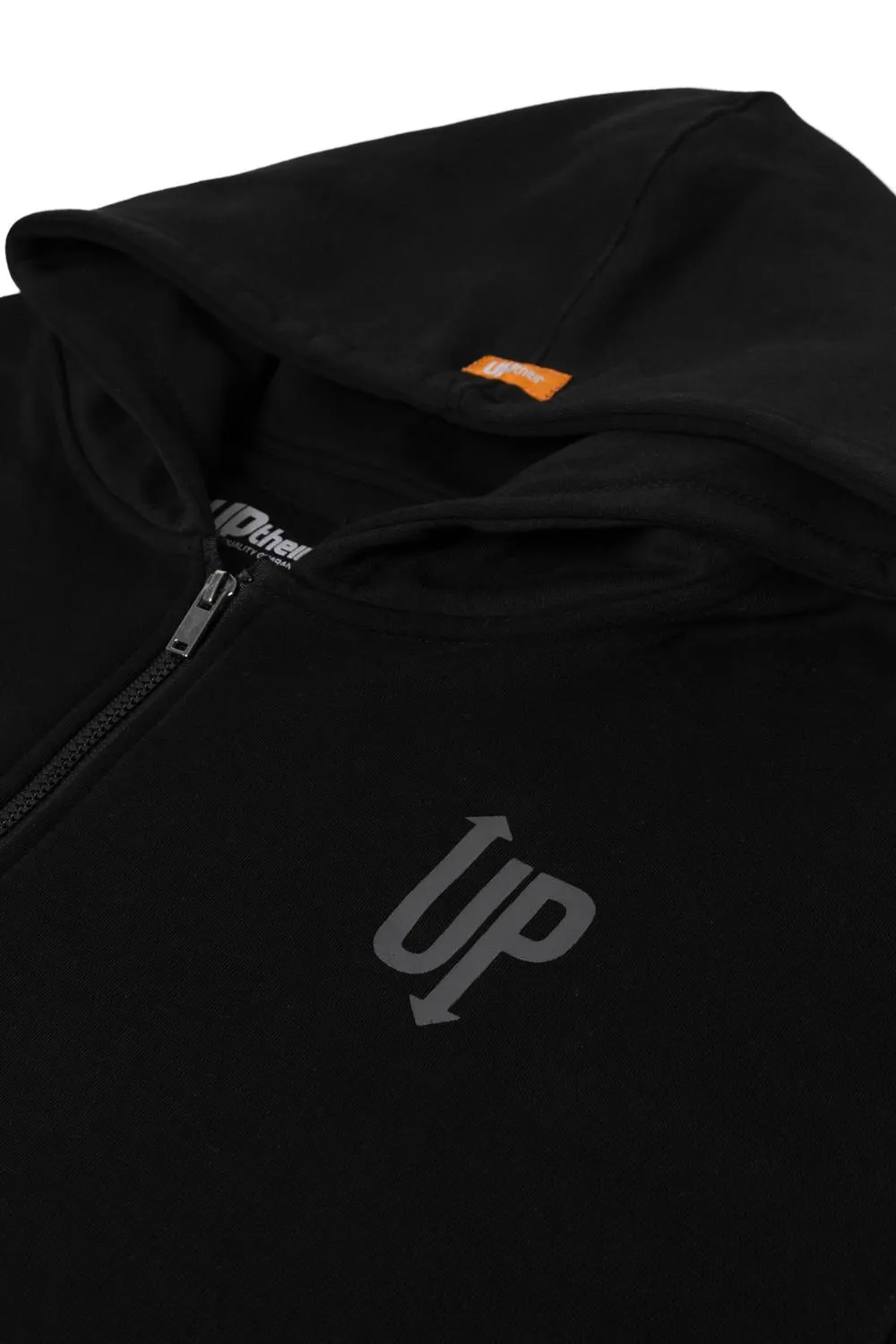 Uptheir Acklam Branded Zip Through Hoody - Black