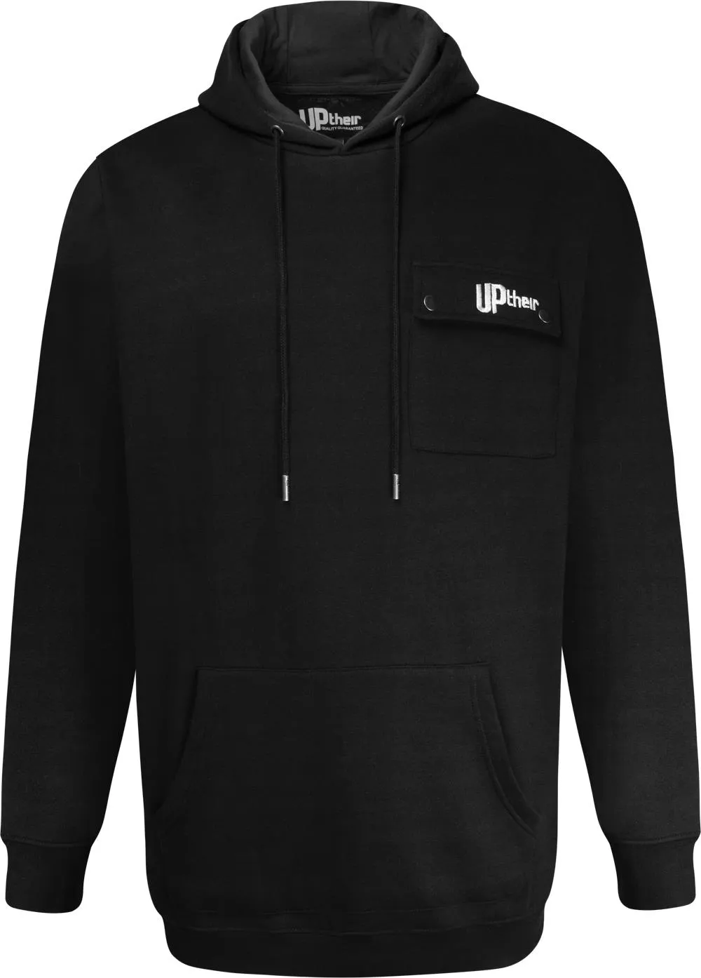 Uptheir Blitz Flap Patch Pocket Hoody - Black