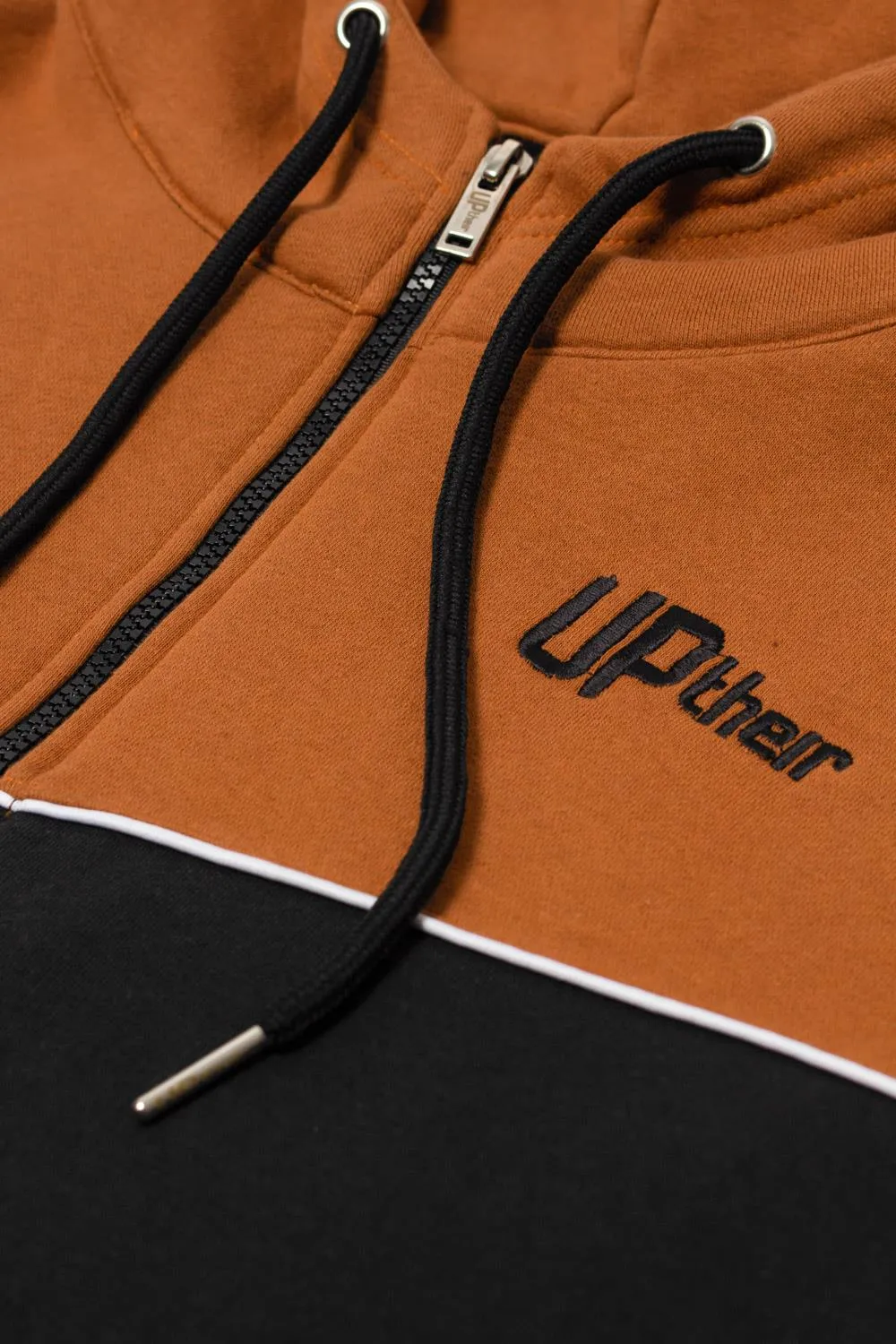 Uptheir Leadership Full Zip Piping Hoody - Black