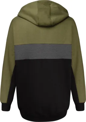 Uptheir Proportion Full Zip Colour Block Hoody - Olive