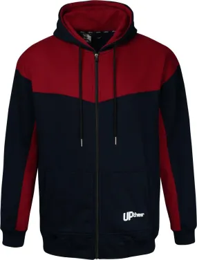 Uptheir Terra Cut & Sew Zip Hoody - Red Navy