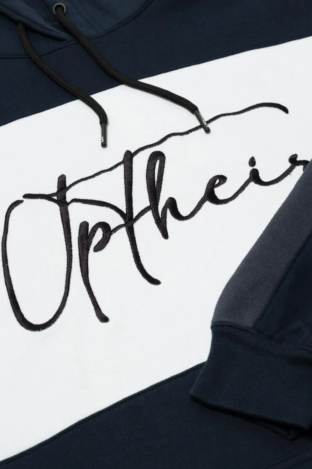 Uptheir The Law Overhead Script Logo Hoody - Navy