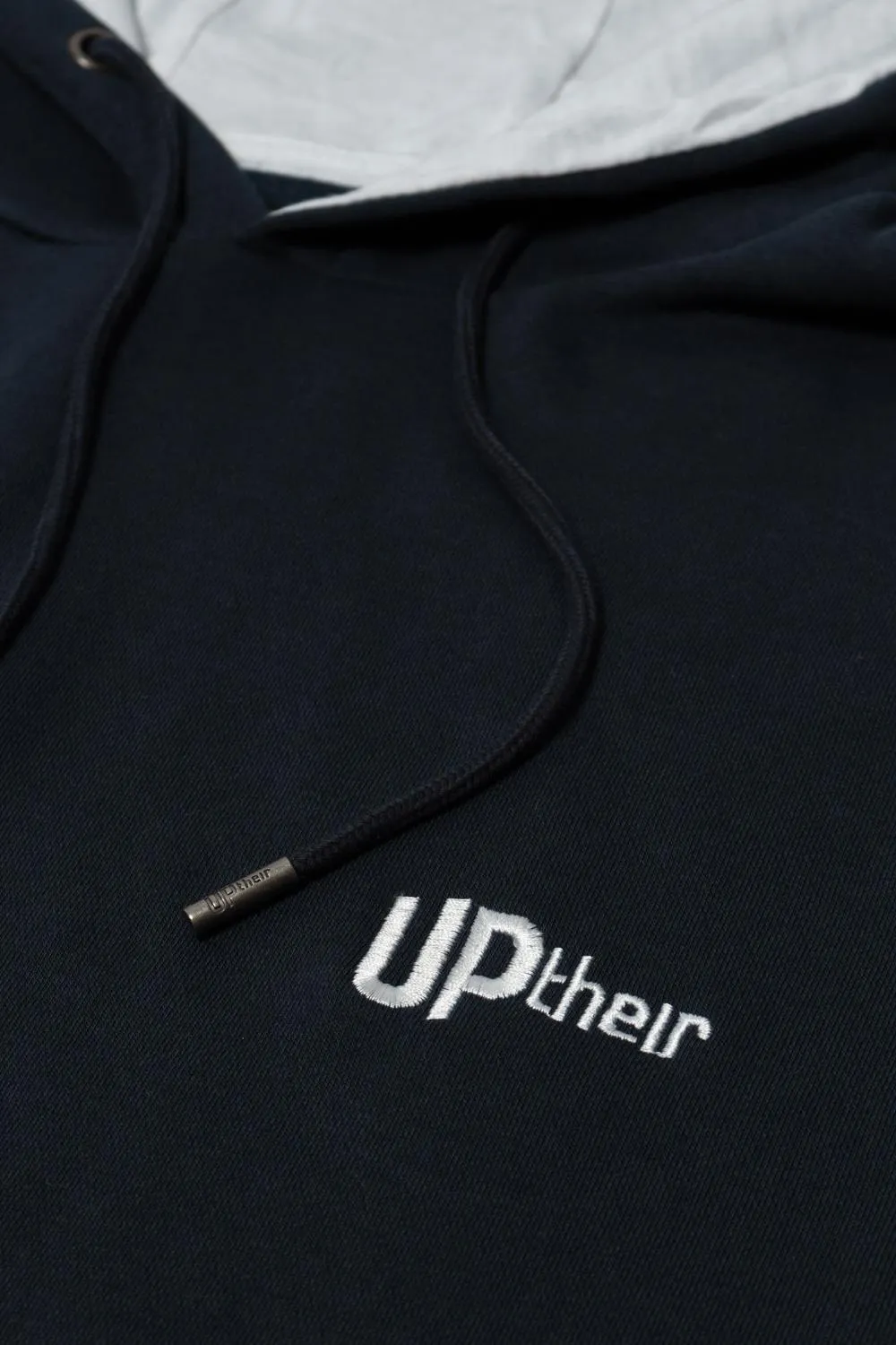 Uptheir Ville Contrast Hood Lining Hoody - Navy