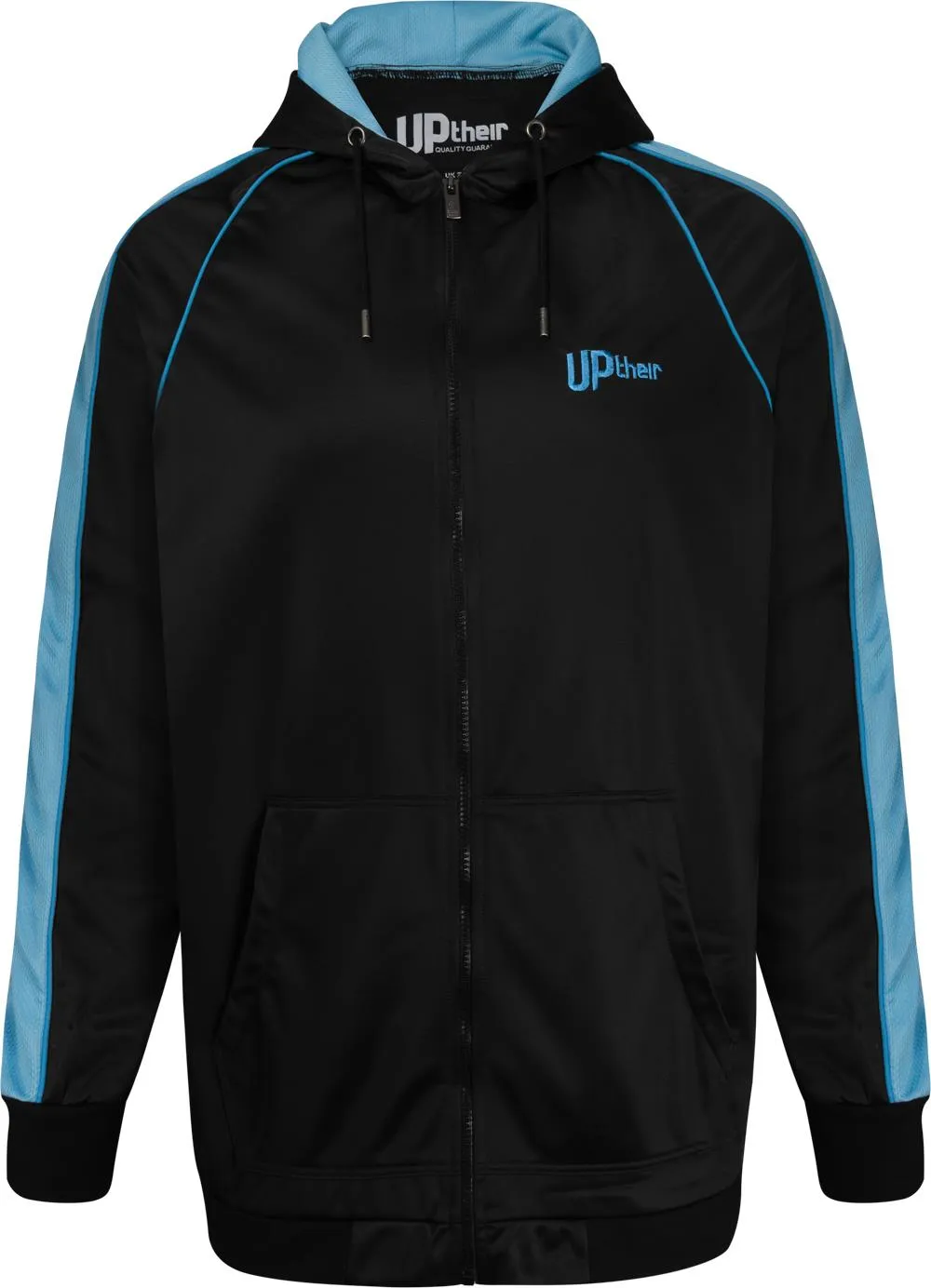 Uptheir Wade Full Zip Piping Hoody - Black