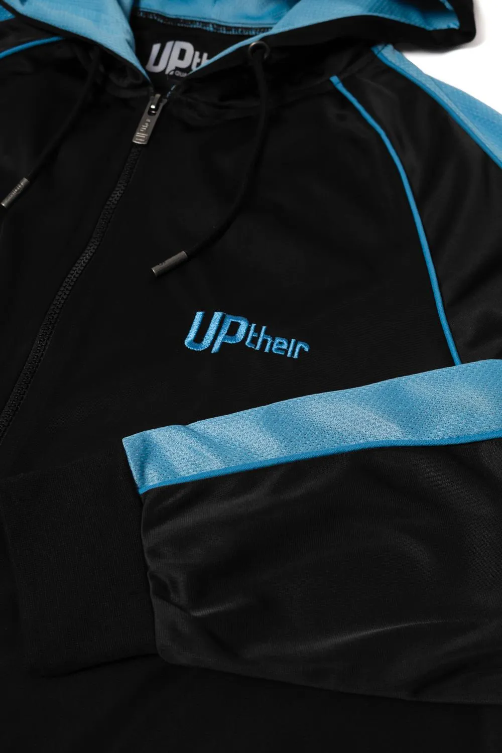 Uptheir Wade Full Zip Piping Hoody - Black