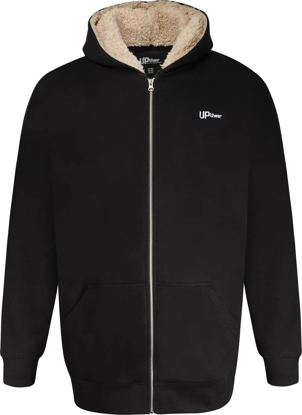 Uptheir Zarrin Sherpa Lined Hoody - Black