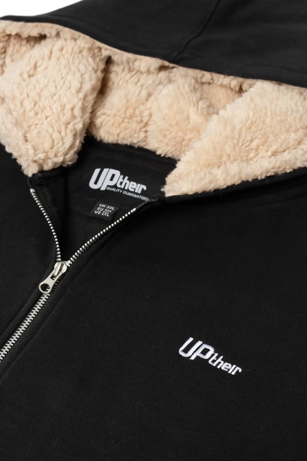 Uptheir Zarrin Sherpa Lined Hoody - Black