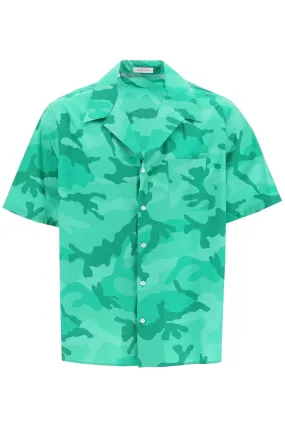 Valentino Camouflage Printed Short-Sleeved Shirt