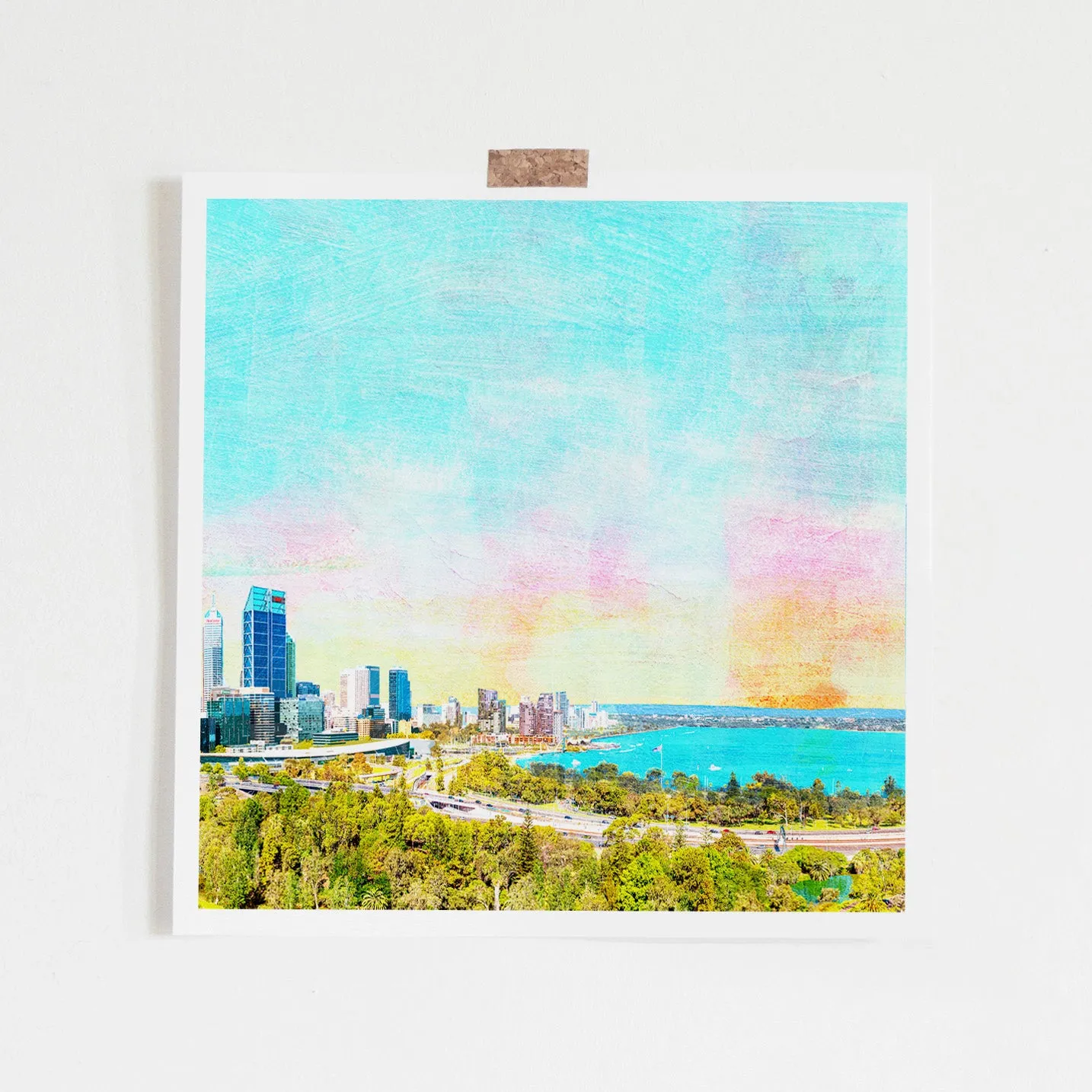 View Over Perth From Kings Park Art Print