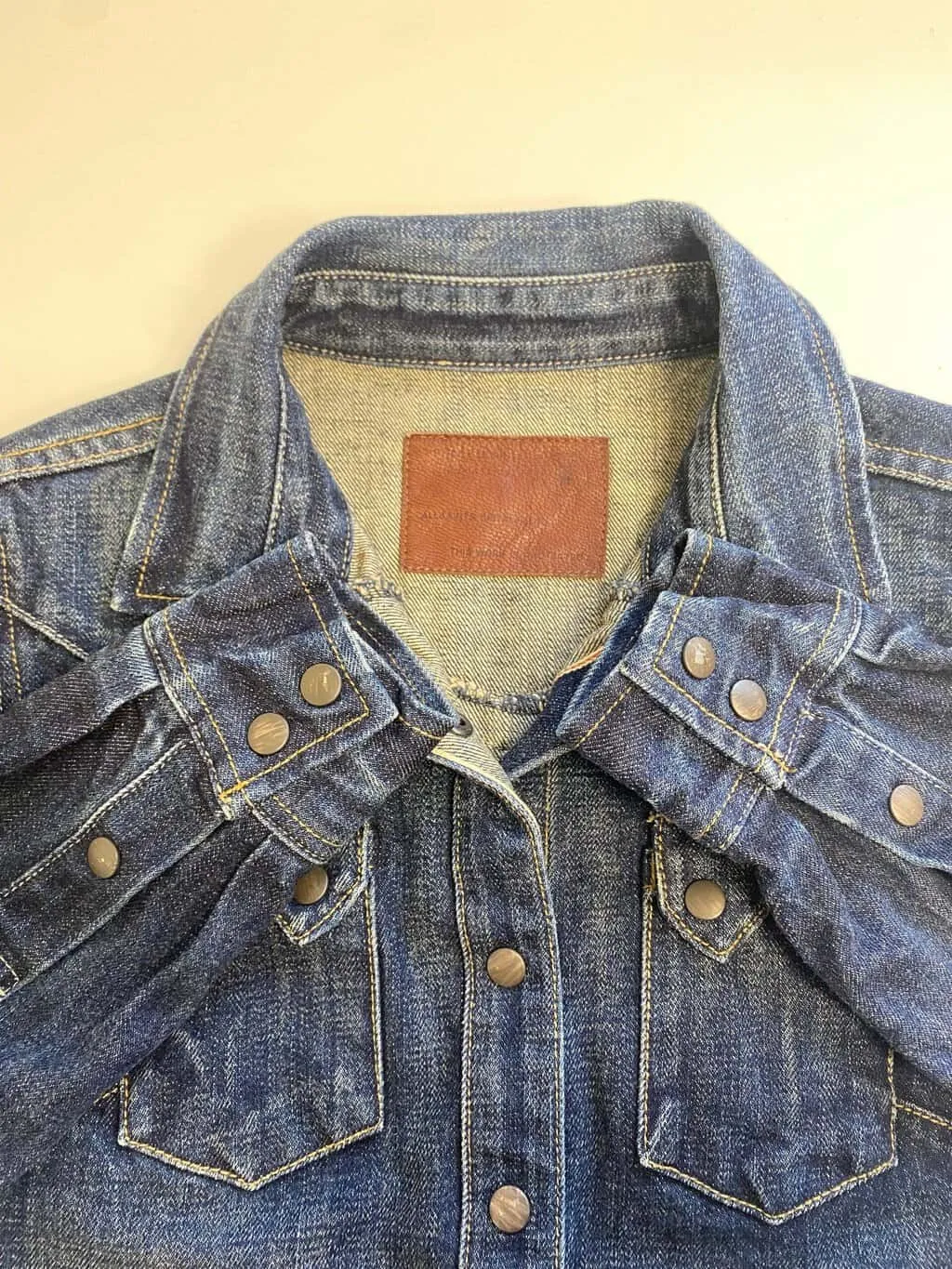 Vintage All Saints Sawtooth western denim shirt – XS / Small