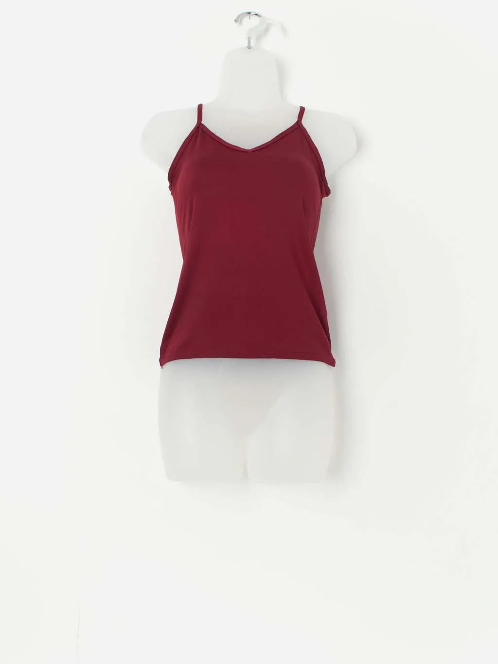 Vintage Jeffrey Rogers vest top in burgundy red – Small