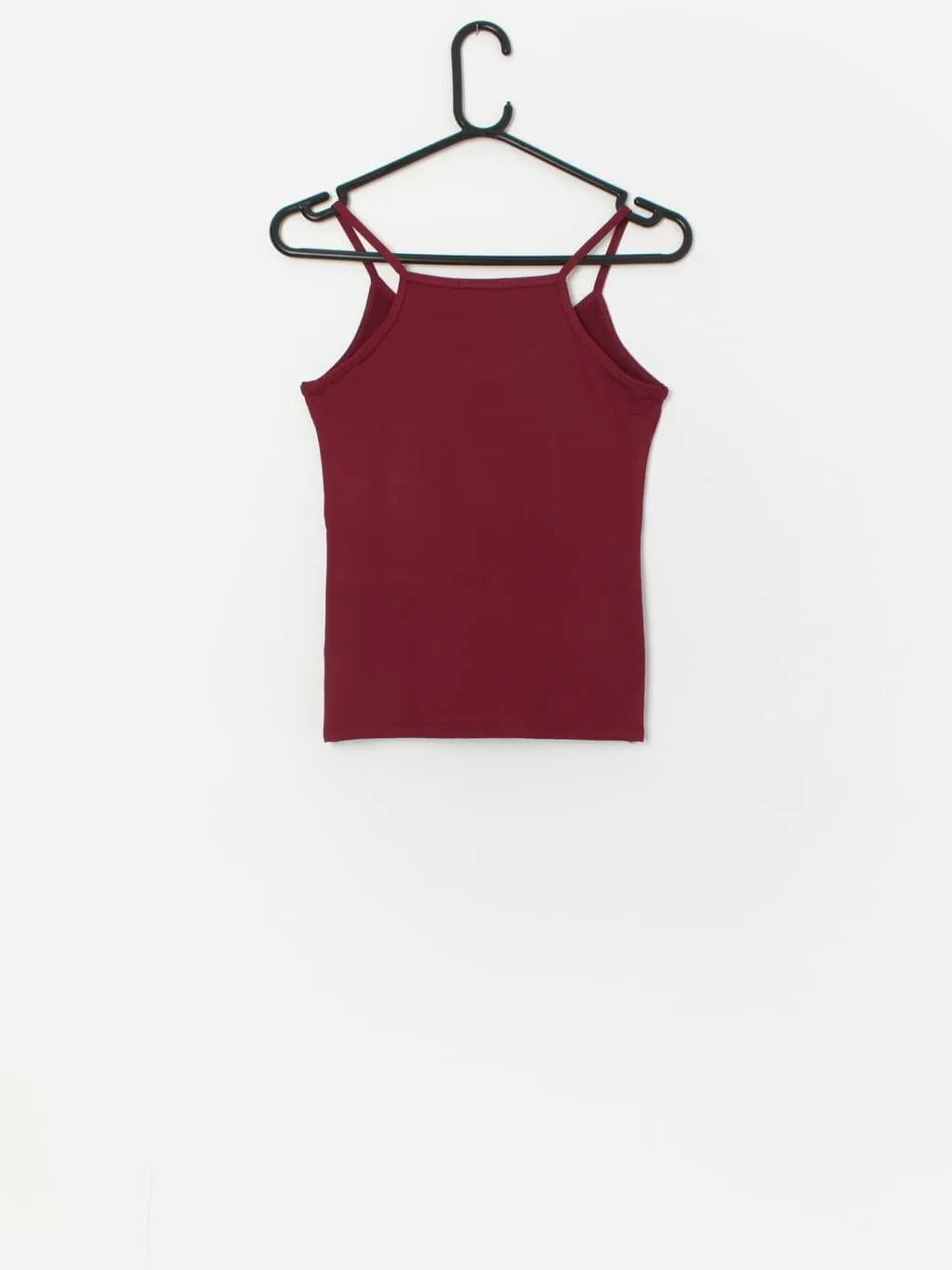 Vintage Jeffrey Rogers vest top in burgundy red – Small