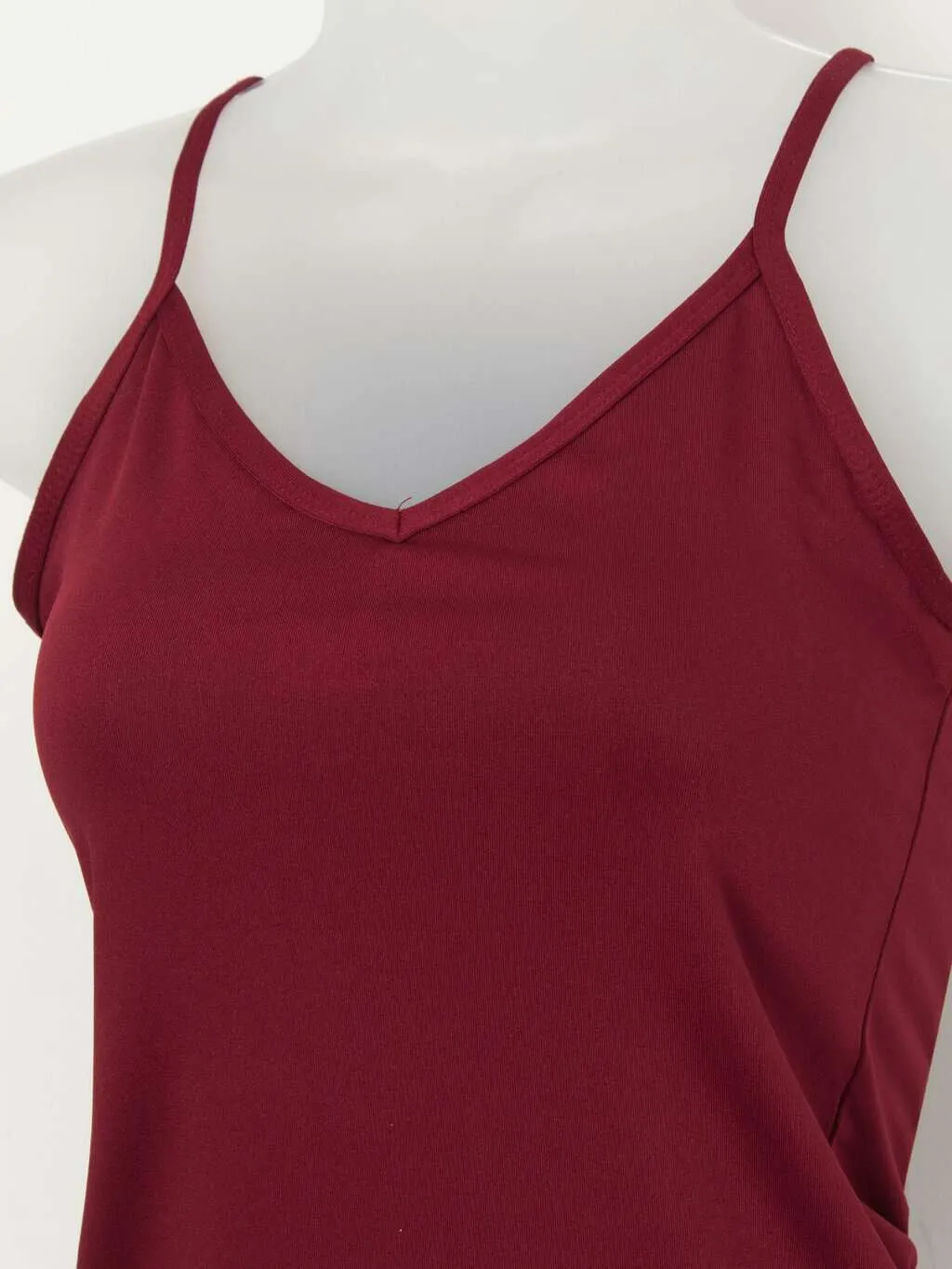 Vintage Jeffrey Rogers vest top in burgundy red – Small