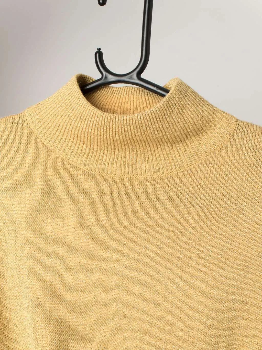 Vintage lurex knitted cropped party jumper – Small / Medium