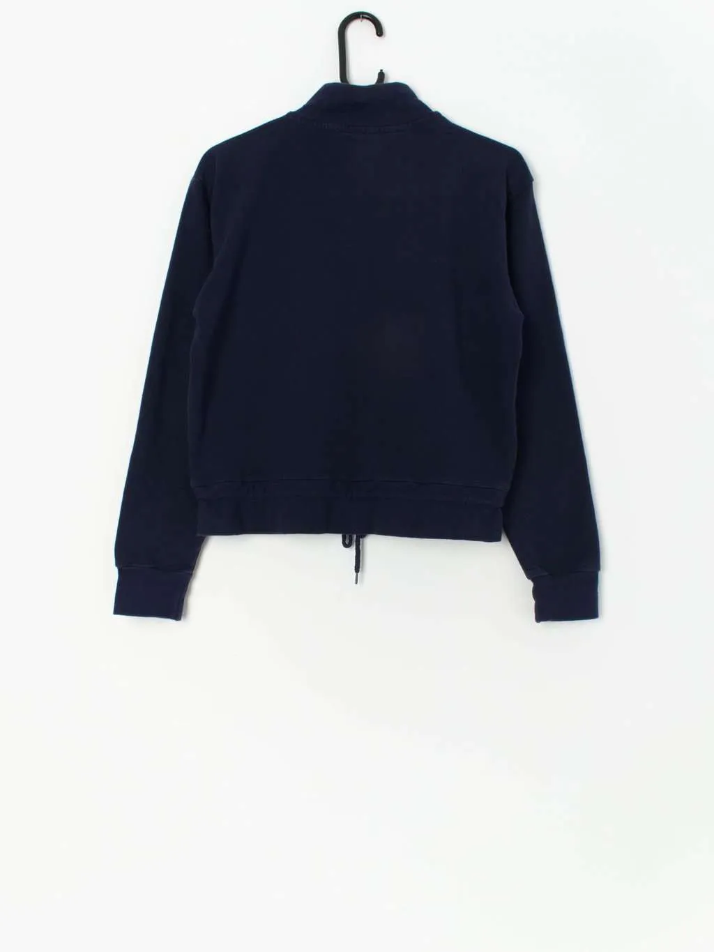 Vintage quarter zip cropped Champion sweatshirt in navy – Small