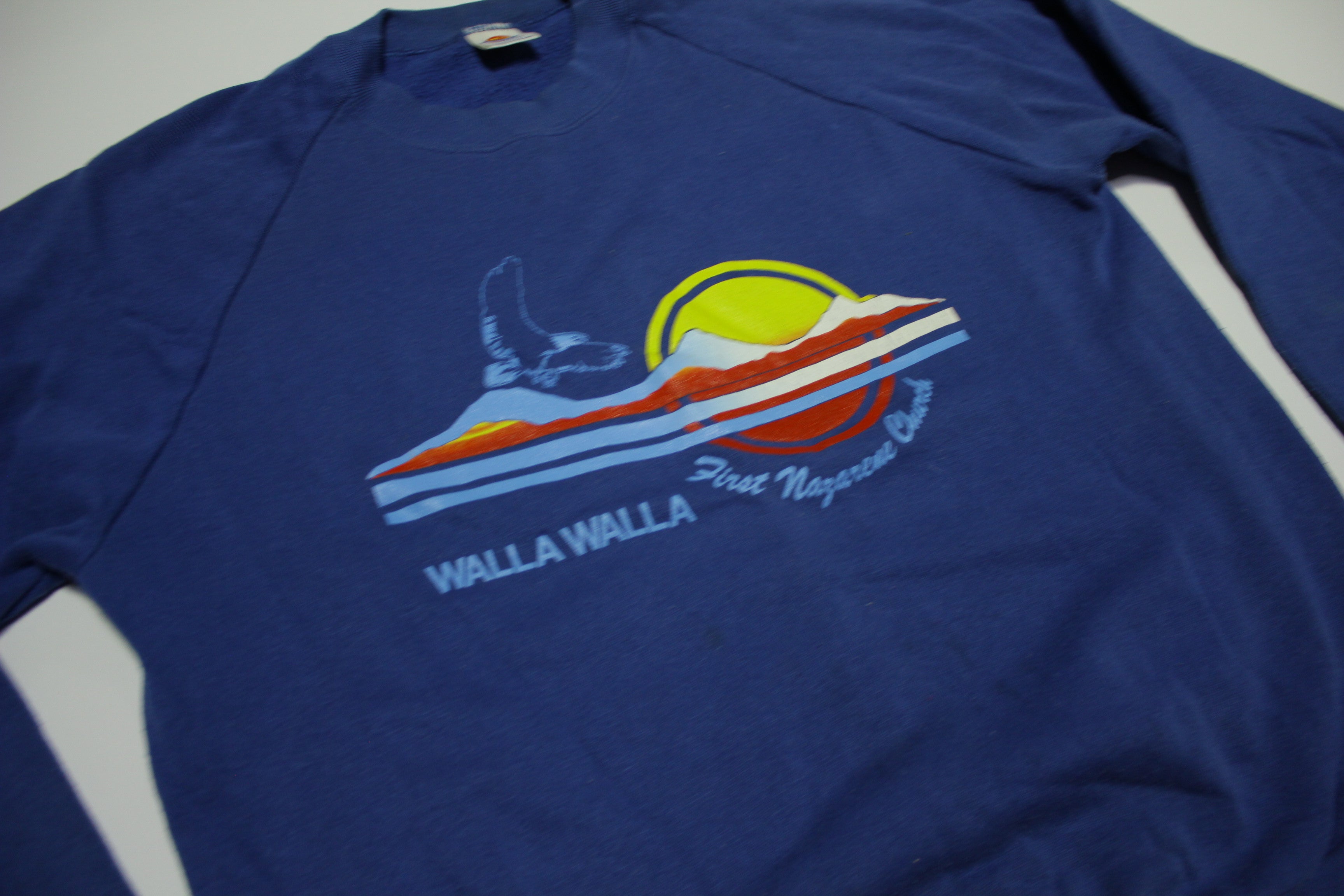 Walla Walla First Nazarene Church Vintage 80's Crewneck Tourist Sweatshirt