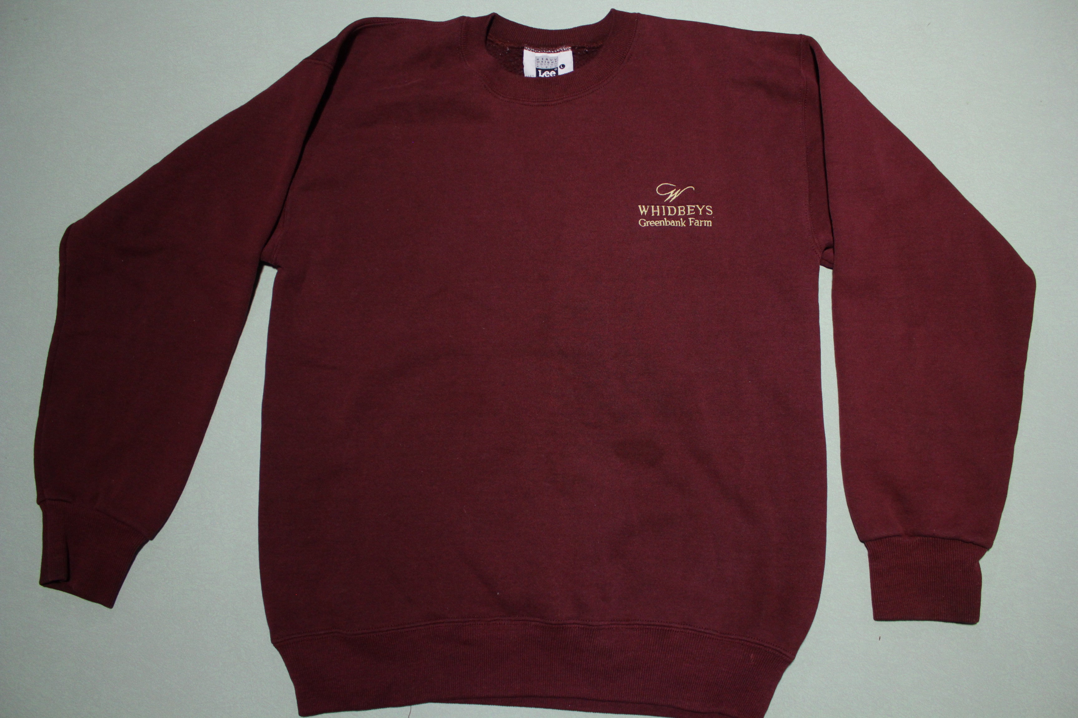 Whidbeys Greenbank Farm Vintage 90's Lee Made in USA Crewneck Sweatshirt