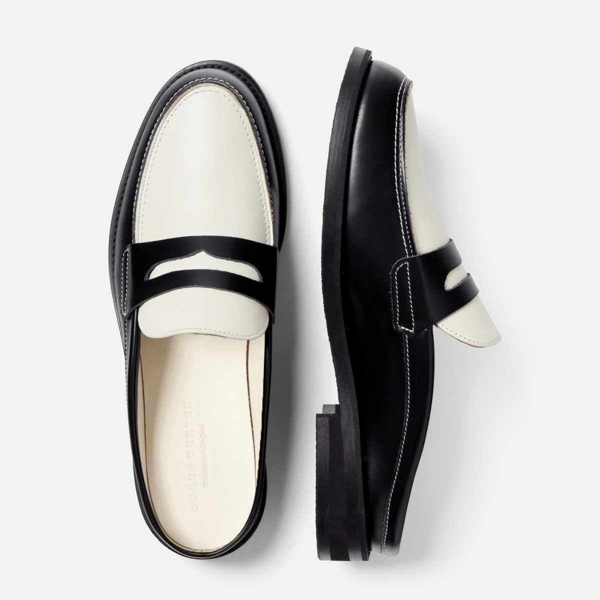 Wilde Black + White Mule Loafer - Men's