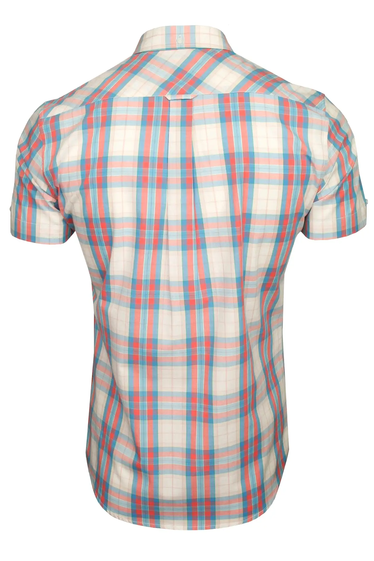 Xact Mens Cotton Checked Shirt - Short Sleeved