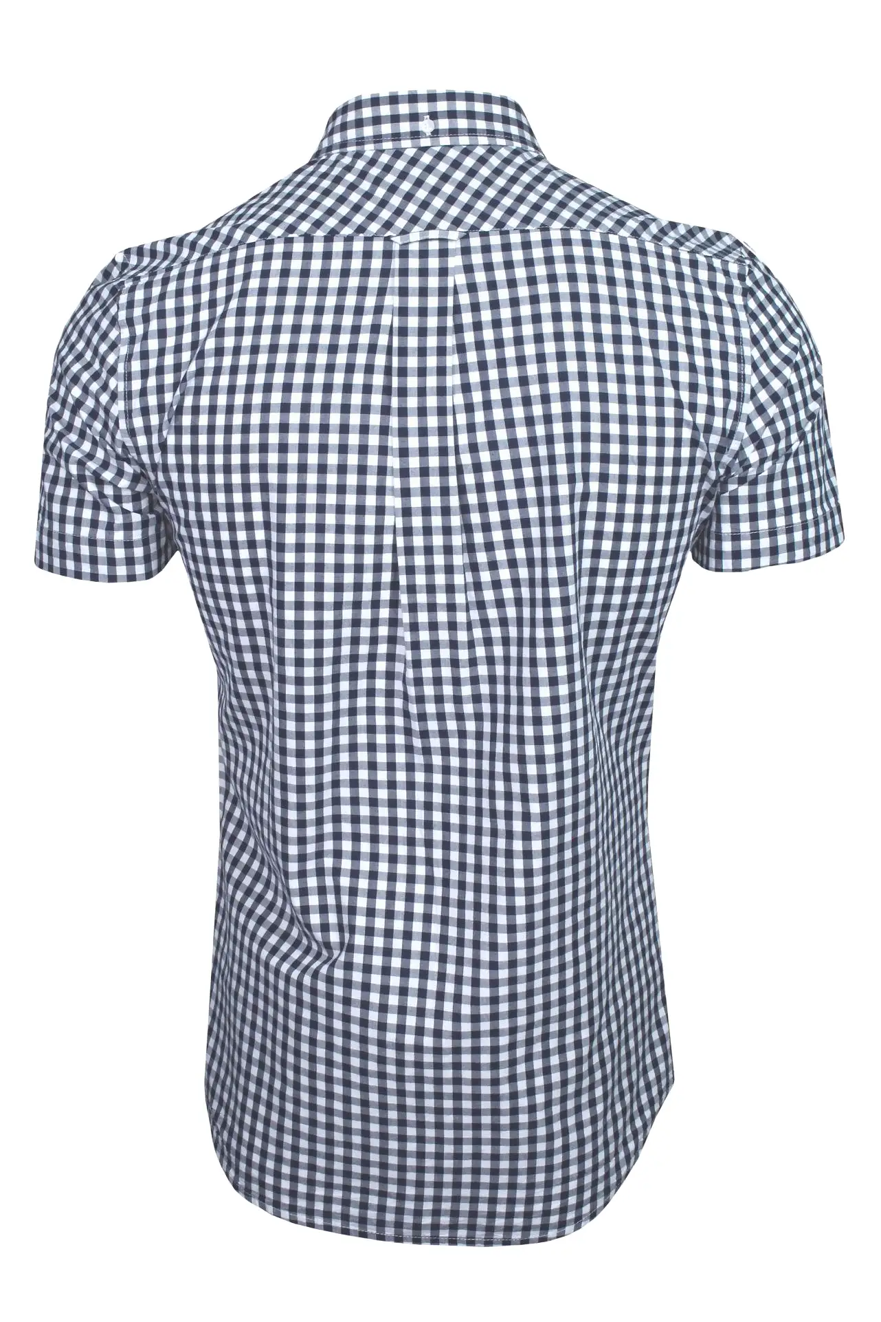 Xact Mens Cotton Gingham Check Shirt - Short Sleeved