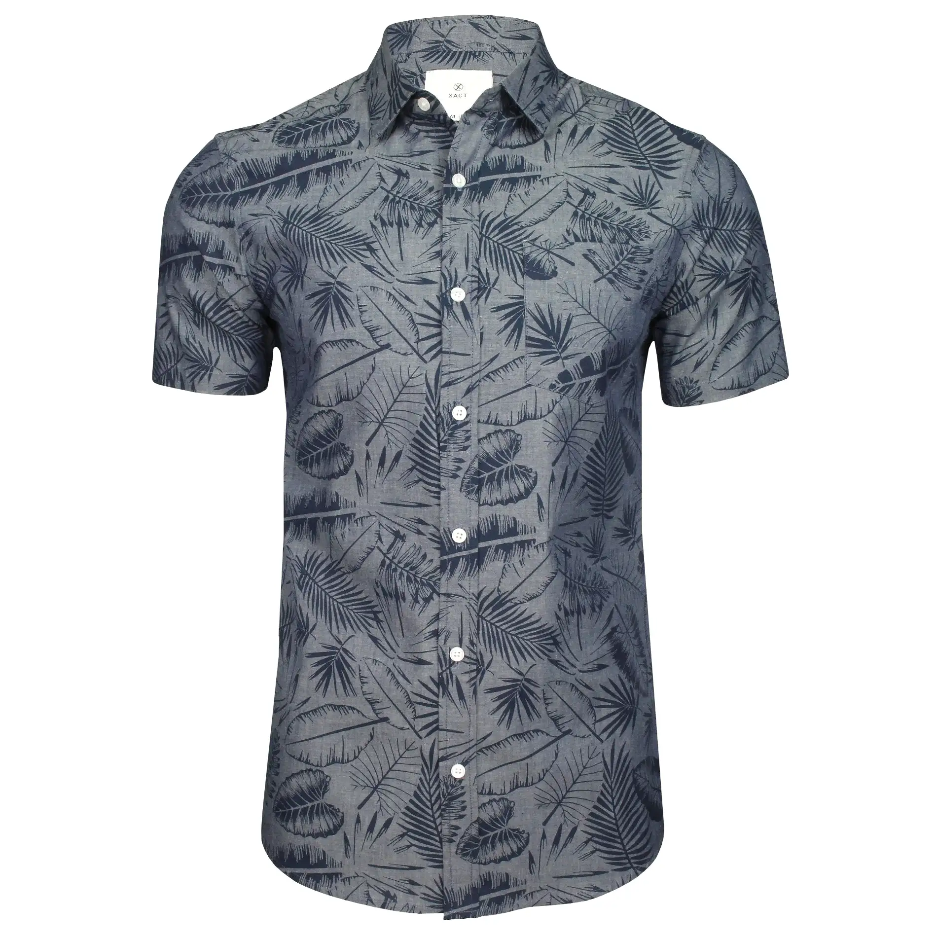 Xact Mens Cotton Hawaiian/ Floral Shirt - Short Sleeved