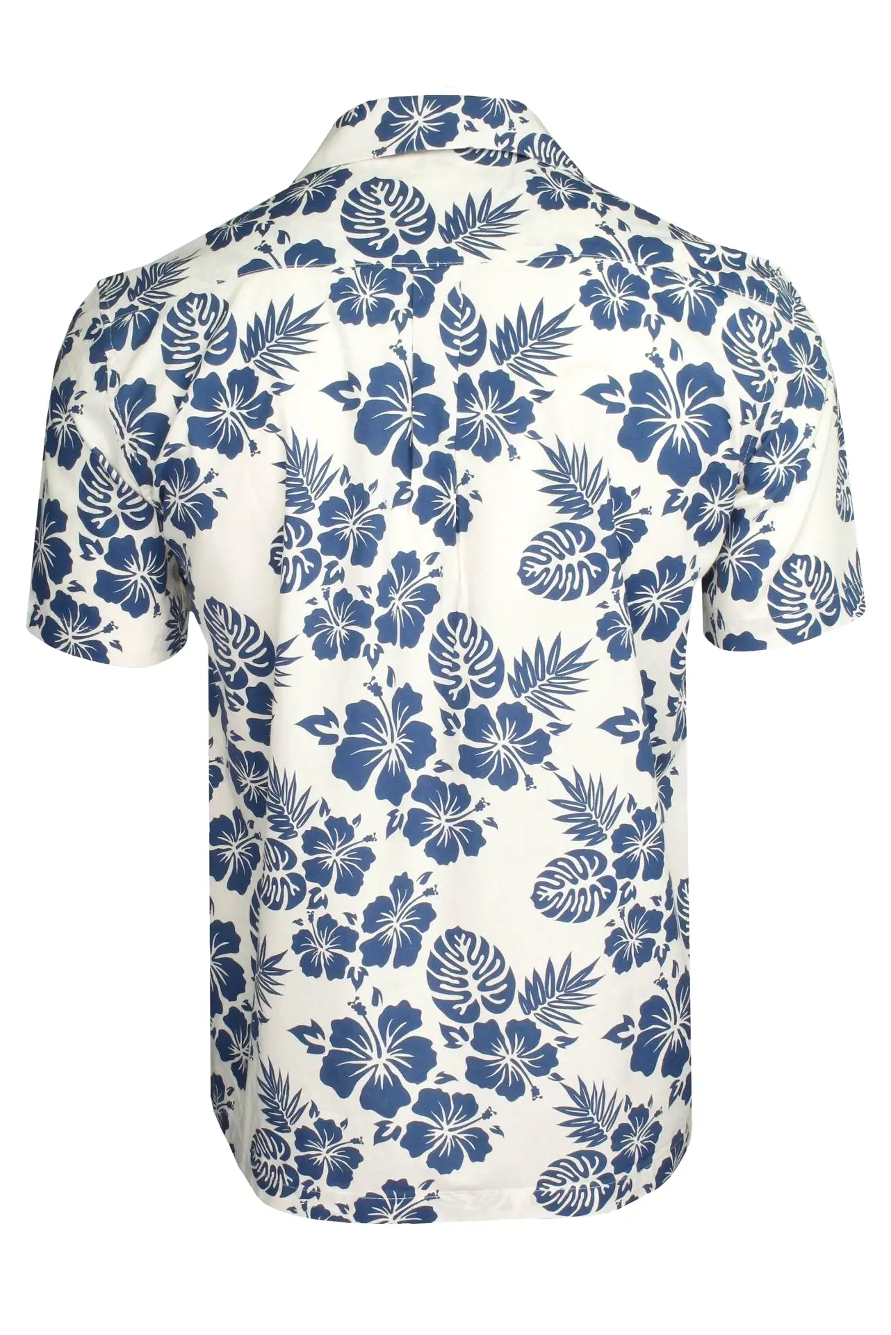 Xact Mens Cuban Collar Hawaiian Shirt - Short Sleeved