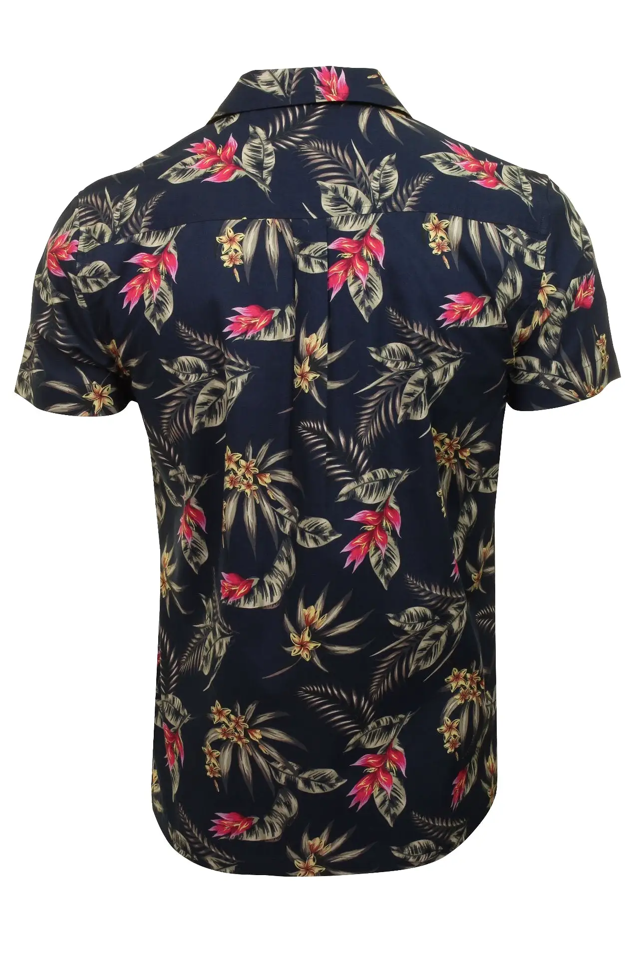 Xact Mens Floral Hawaiian Shirt  Short Sleeved