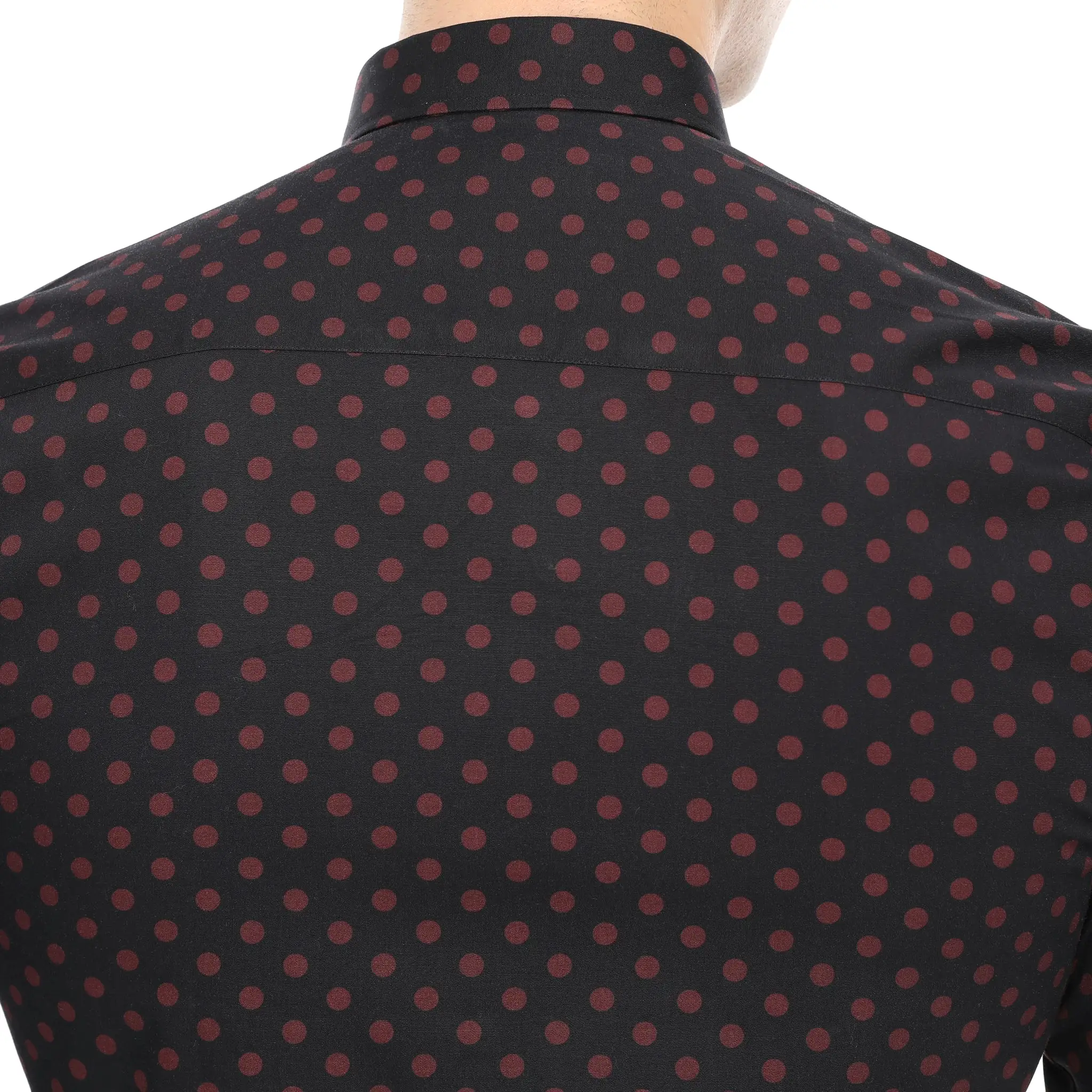 Xact Mens Polka Dot Shirt - Long Sleeved Mod Vintage