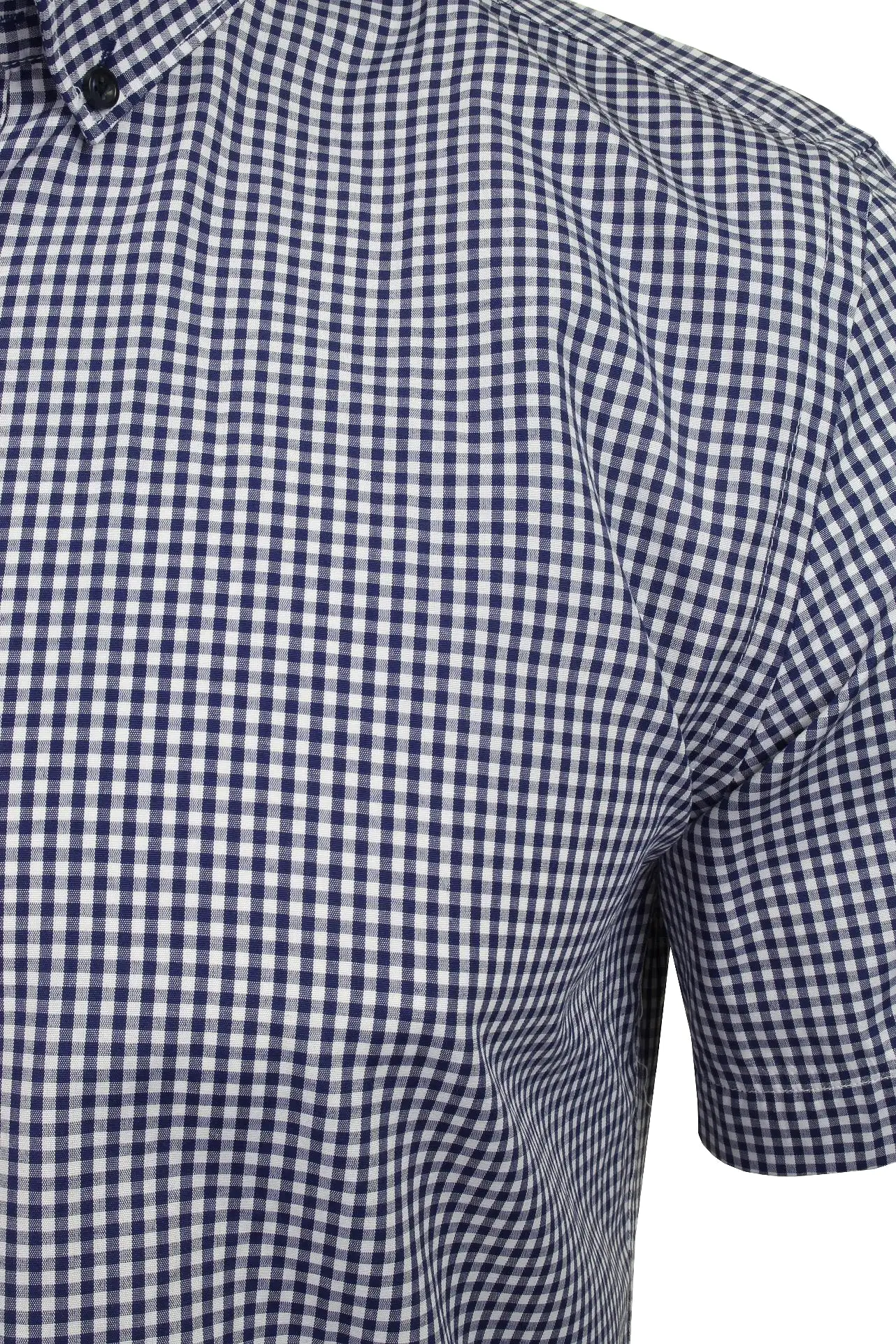 Xact Mens Short Sleeved Gingham Check Shirt - Slim Fit