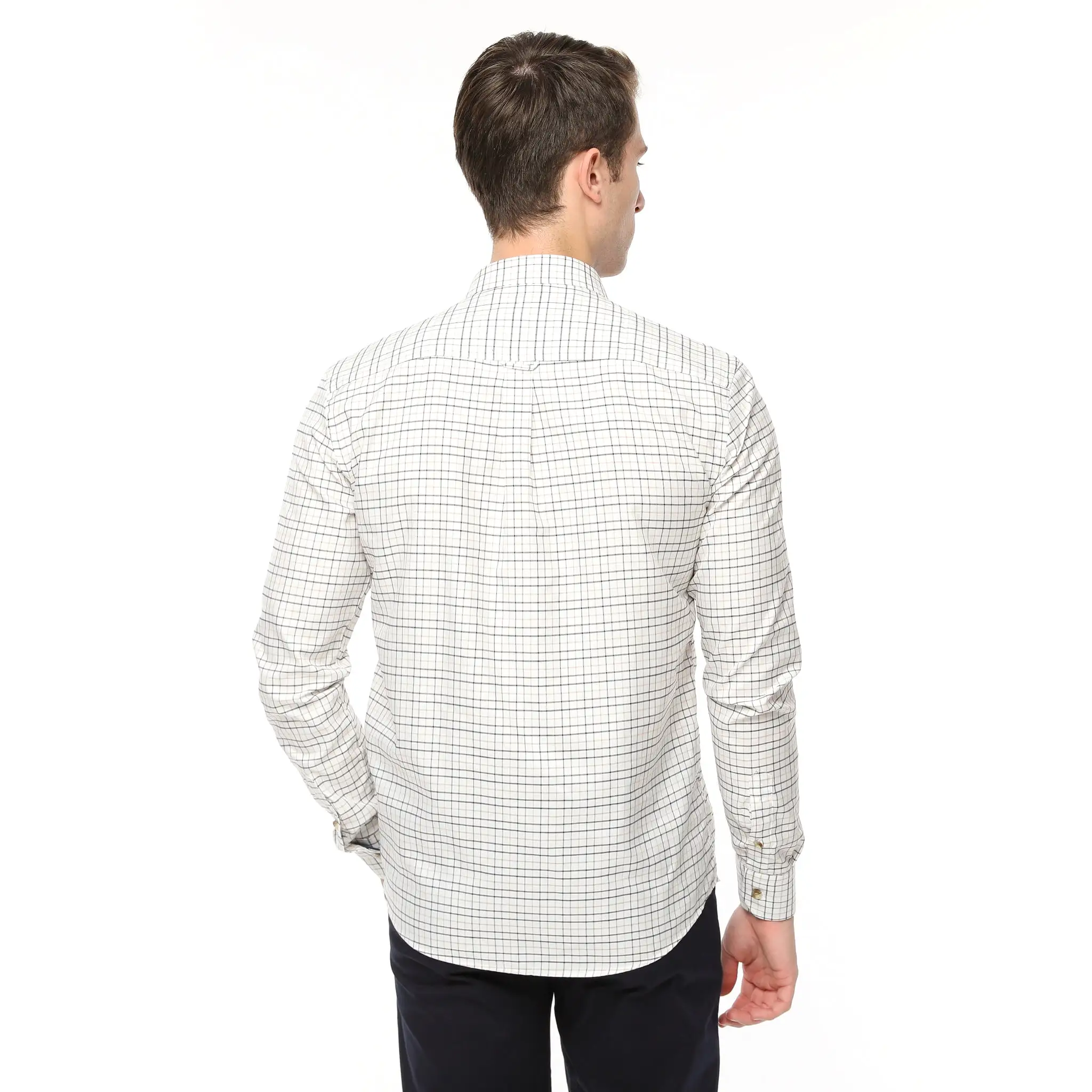 Xact Mens Tattersall Check Shirt - Long Sleeved