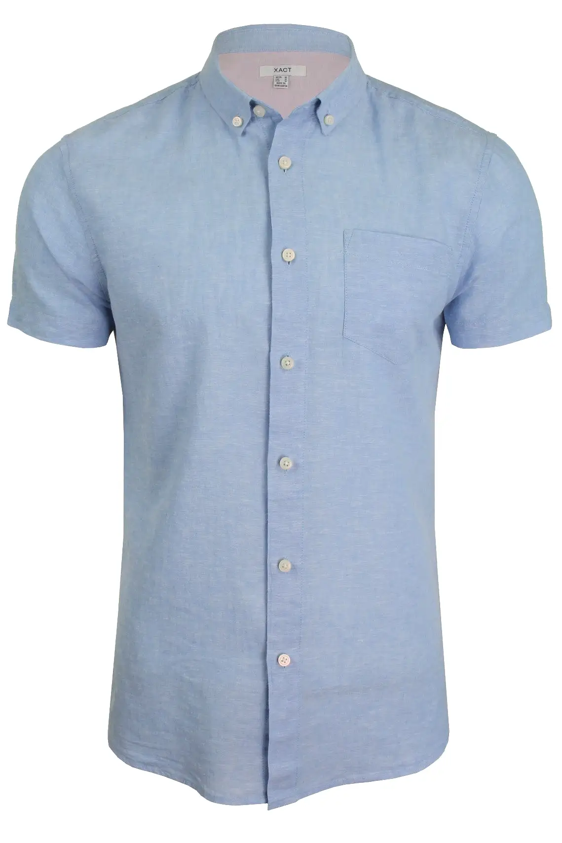 Xact Short Sleeved Linen Mix Shirt