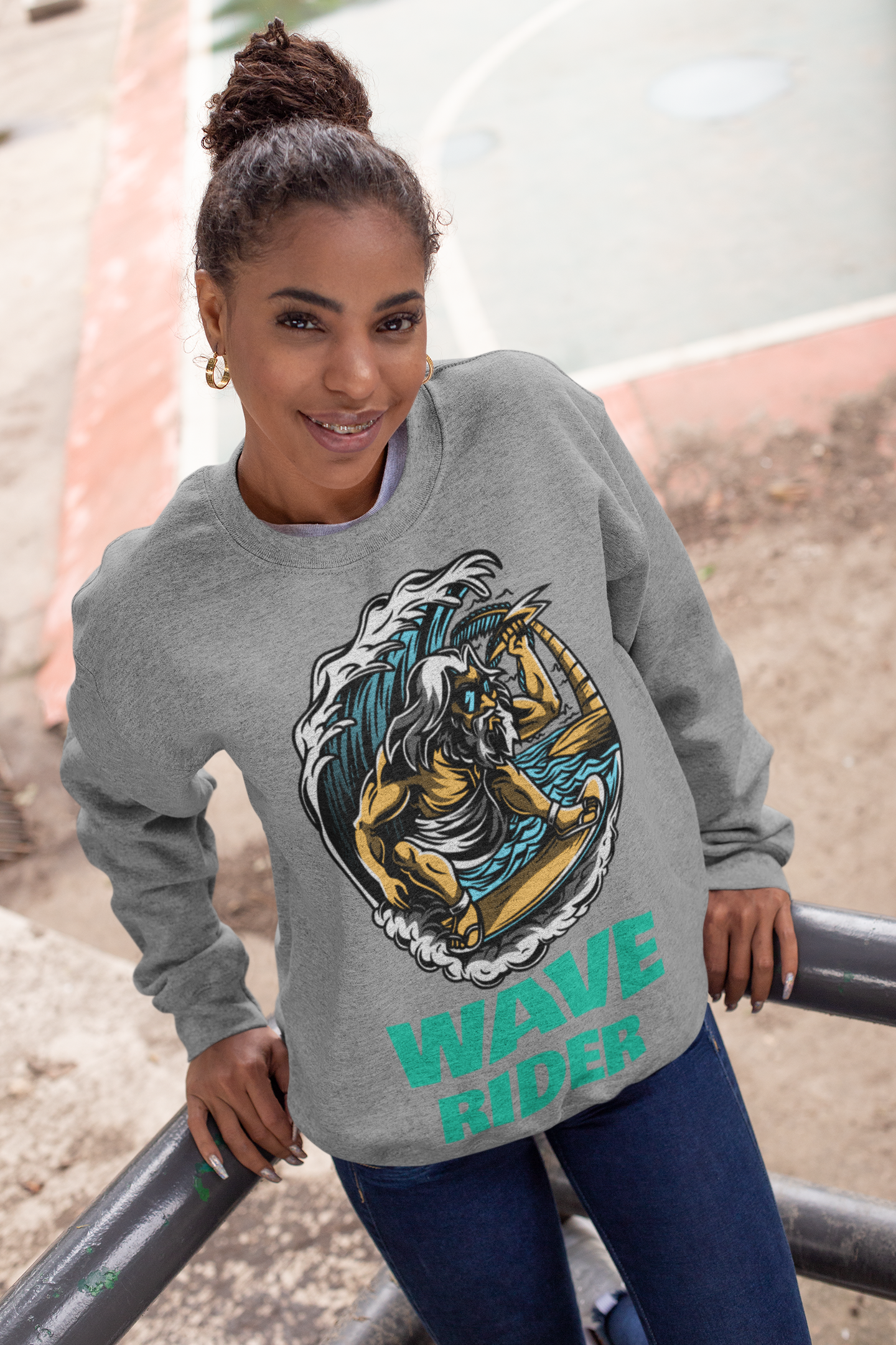 Zeus Surfer HD Crewneck Sweatshirt